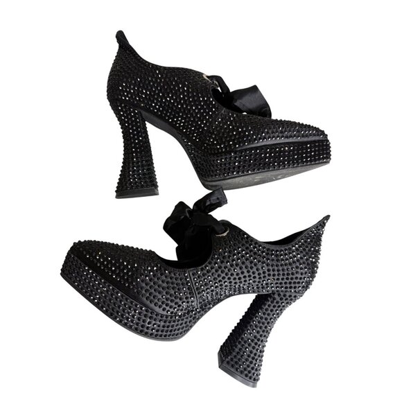 Dolls Kill Widow Crystal Queendom Platform Mary Janes 8 - Picture 4 of 7